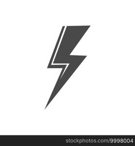  Thunder and Bolt Lighting Flash Icons Set. Flat Style on Dark Background. Vector - Vector