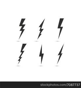 Thunder and bolt lightning. Flash icon isolated on white background. Graphic symbol element. Thunder and bolt lightning. Flash icon isolated on white background. Graphic symbol element.