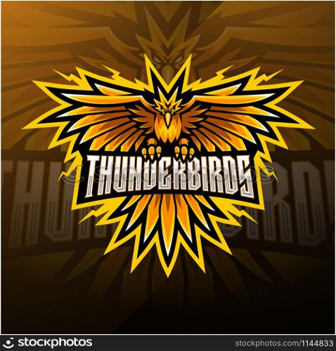 Thunder birds esport mascot logo design