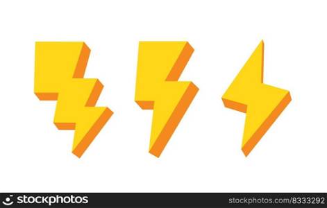 Thunder cartoon icon vector illustration
