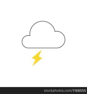 Thunder cloud icon design template vector isolated