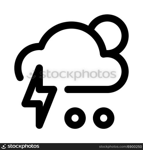 thunder hail day, icon on isolated background
