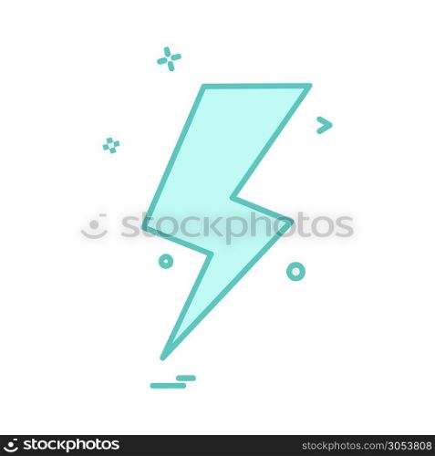 Thunder icon design vector