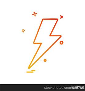 Thunder icon design vector