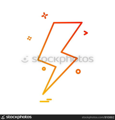 Thunder icon design vector