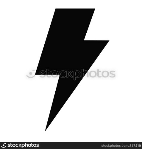 thunder icon on white background. flat style. lightning icon for your web site design, logo, app, UI. flash sign. energy symbol. electric sign.