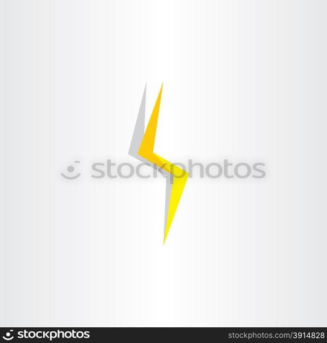 thunder lighting bolt yellow flash icon design