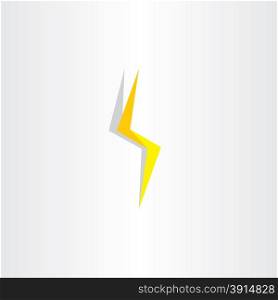 thunder lighting bolt yellow flash icon design