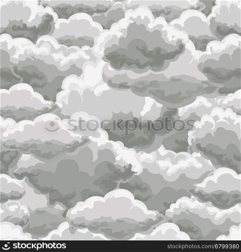 Thunder sky seamless pattern. Thunder sky seamless pattern. Rain clouds background vector illustration