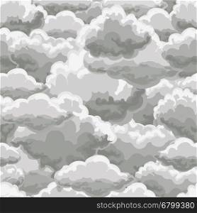 Thunder sky seamless pattern. Thunder sky seamless pattern. Rain clouds background vector illustration