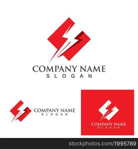 Thunderbolt lightning flash logo vector eps