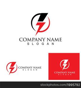 Thunderbolt lightning flash logo vector eps