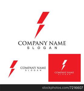 Thunderbolt lightning logo and symbol icon vector