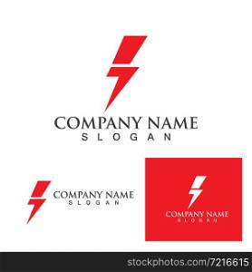 Thunderbolt lightning logo and symbol icon vector