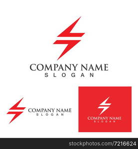 Thunderbolt lightning logo and symbol icon vector