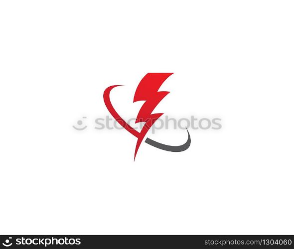 Thunderbolt logo template vector icon illustration design