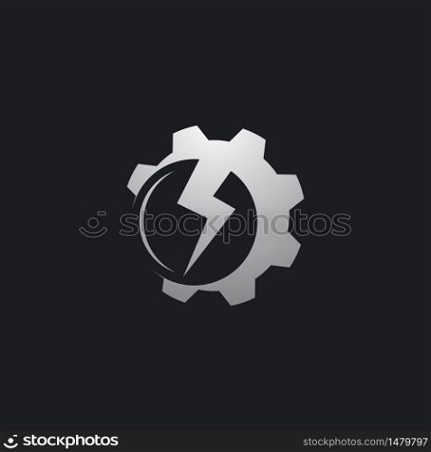 Thunderbolt logo vector icon design