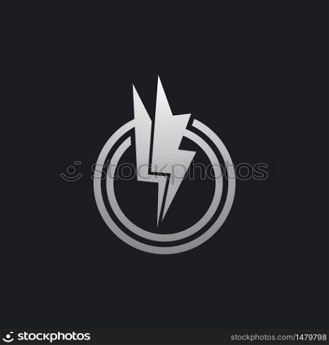 Thunderbolt logo vector icon design