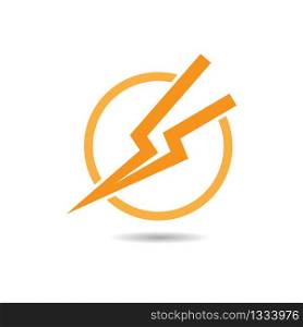 Thunderbolt logo vector icon illustration design