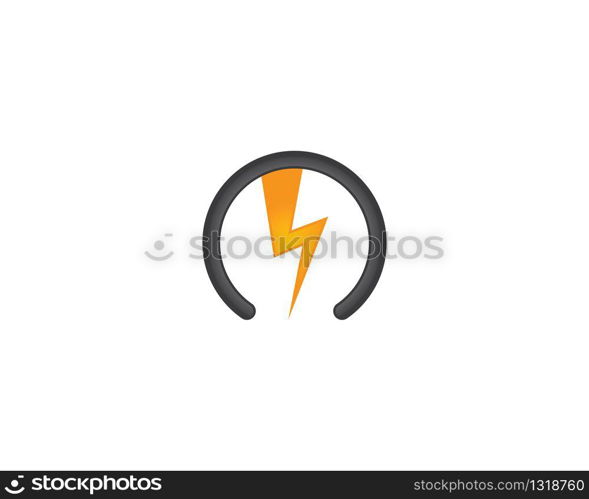 Thunderbolt vector icon illustration design