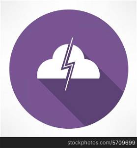 thundercloud icon. Flat modern style vector illustration