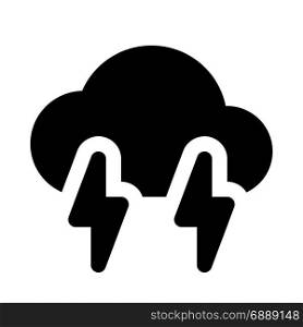 thunderstorm, icon on isolated background