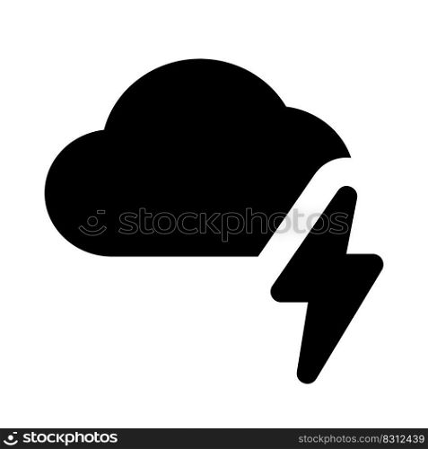Thunderstorm weather cloud layout logotype forecast report