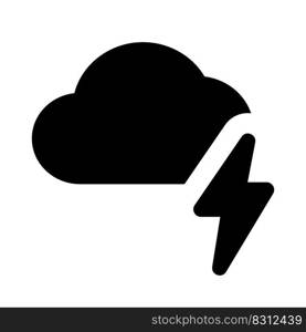 Thunderstorm weather cloud layout logotype forecast report