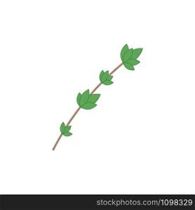 Thyme leaf icon flat style. Vector eps10