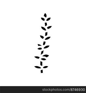 thyme salad food glyph icon vector. thyme salad food sign. isolated symbol illustration. thyme salad food glyph icon vector illustration