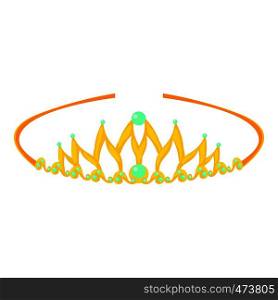 Tiara icon. Cartoon illustration of tiara vector icon for web. Tiara icon, cartoon style