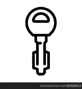 tibble key line icon vector. tibble key sign. isolated contour symbol black illustration. tibble key line icon vector illustration