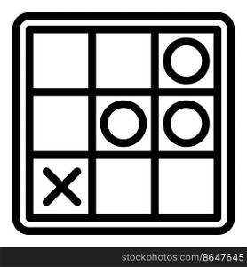 Tic tac toe icon outline vector. Game cross. Tick tack. Tic tac toe icon outline vector. Game cross