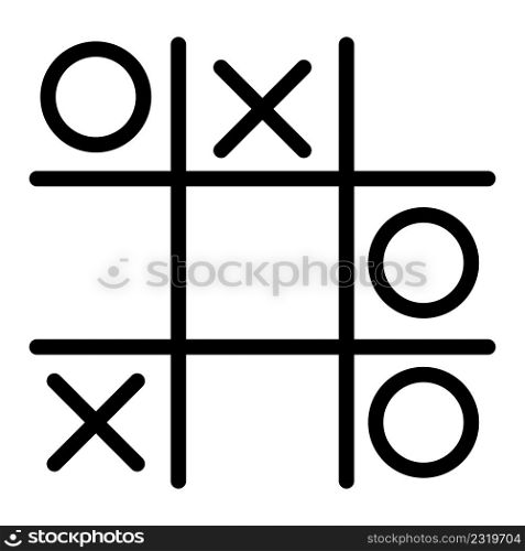 Tic-tac-toe in vintage style. Grunge background. Vector illustration. stock image. EPS 10.. Tic-tac-toe in vintage style. Grunge background. Vector illustration. stock image.