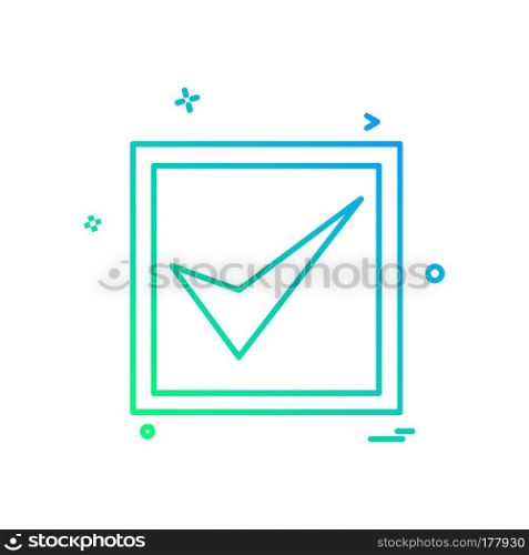 Tick icon design vector