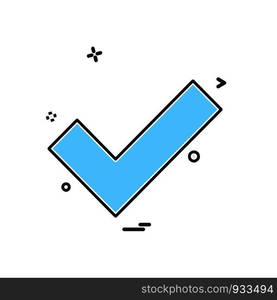 Tick icon design vector