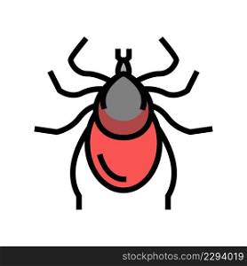 tick insect color icon vector. tick insect sign. isolated symbol illustration. tick insect color icon vector illustration