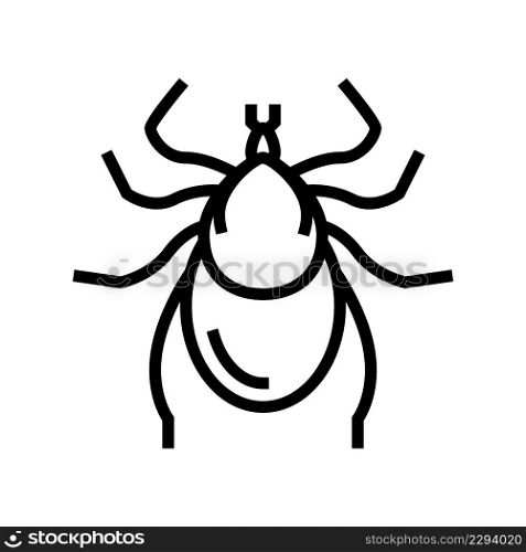 tick insect line icon vector. tick insect sign. isolated contour symbol black illustration. tick insect line icon vector illustration