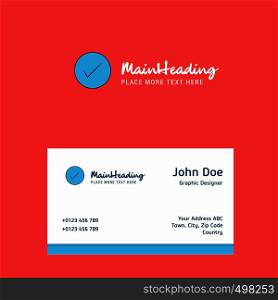 Tick logo Design with business card template. Elegant corporate identity. - Vector