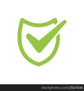 Tick mark shield approved  icon. Vector illustration desing.
