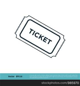 Ticket Access Icon Vector Logo Template Illustration Design. Vector EPS 10.