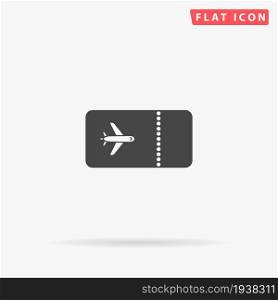 Ticket flat vector icon. Hand drawn style design illustrations.. Ticket flat vector icon