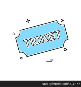 Ticket icon design vector