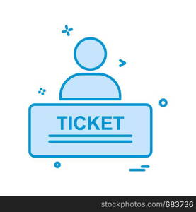 Ticket icon design vector