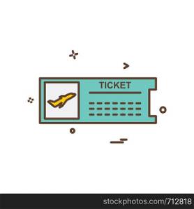 Ticket icon design vector