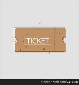 Ticket icon in trendy flat style, Vector illustration
