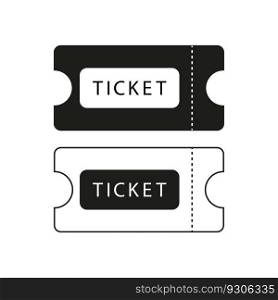 Ticket icon on white background. Vector illustration. EPS 10.. Ticket icon on white background. Vector illustration.
