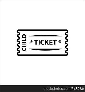 Ticket Icon, Ticket Vector Art Illustration