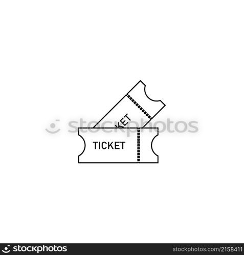 Ticket icon vector illustration simple design