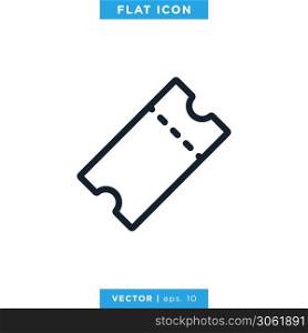 Ticket Icon Vector Logo Design Template